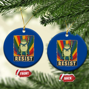 Rainbow Resist Frog Ceramic Ornament Portland Pride and Protest Resistance TS02 1pc Blue Print Your Wear