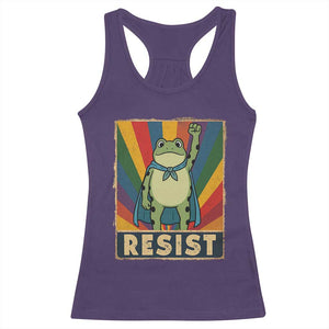 Rainbow Resist Frog Racerback Tank Top Portland Pride and Protest Resistance TS02 Purple Print Your Wear