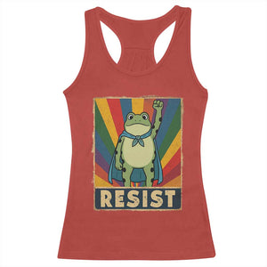 Rainbow Resist Frog Racerback Tank Top Portland Pride and Protest Resistance TS02 Red Print Your Wear