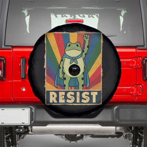 Rainbow Resist Frog Spare Tire Cover Portland Pride and Protest Resistance TS02 Black Print Your Wear