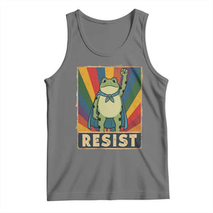 Rainbow Resist Frog Tank Top Portland Pride and Protest Resistance TS02 Black Heather Print Your Wear