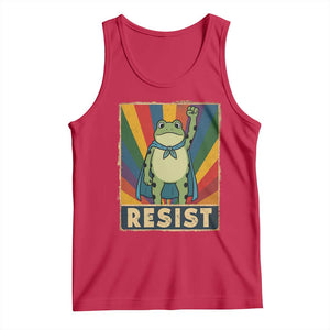 Rainbow Resist Frog Tank Top Portland Pride and Protest Resistance TS02 Red Print Your Wear