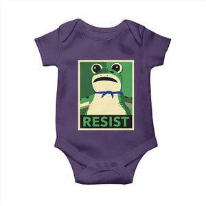 Frog Resist Poster Graphic Baby Onesie Portland Resistance Protest Minimalist TS02 Purple Print Your Wear