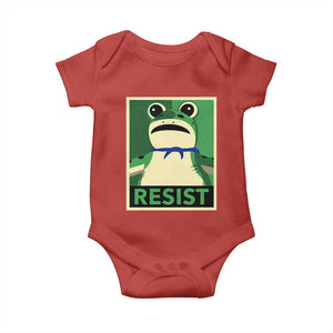 Frog Resist Poster Graphic Baby Onesie Portland Resistance Protest Minimalist TS02 Red Print Your Wear