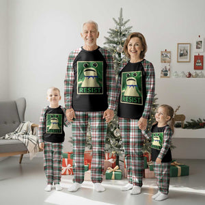 Frog Resist Poster Graphic Plaid Pajama Set Portland Resistance Protest Minimalist TS02 Christmas Plaid Print Your Wear