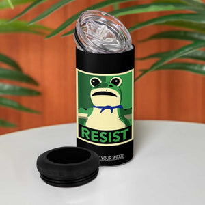 Frog Resist Poster Graphic 4 in 1 Can Cooler Tumbler Portland Resistance Protest Minimalist TS02 Print Your Wear