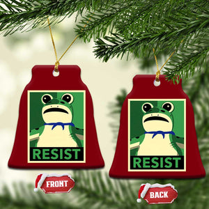 Frog Resist Poster Graphic Ceramic Ornament Portland Resistance Protest Minimalist TS02 Print Your Wear