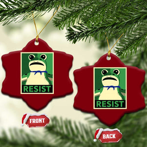 Frog Resist Poster Graphic Ceramic Ornament Portland Resistance Protest Minimalist TS02 Print Your Wear