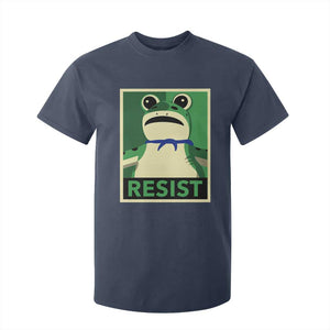 Frog Resist Poster Graphic T Shirt For Kid Portland Resistance Protest Minimalist TS02 Navy Print Your Wear
