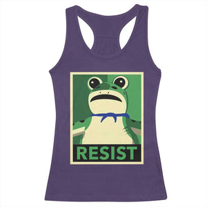 Frog Resist Poster Graphic Racerback Tank Top Portland Resistance Protest Minimalist TS02 Purple Print Your Wear
