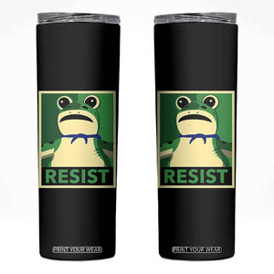 Frog Resist Poster Graphic Skinny Tumbler Portland Resistance Protest Minimalist TS02 Black Print Your Wear