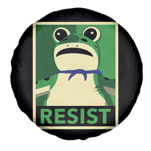 Frog Resist Poster Graphic Spare Tire Cover Portland Resistance Protest Minimalist TS02 Print Your Wear