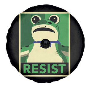 Frog Resist Poster Graphic Spare Tire Cover Portland Resistance Protest Minimalist TS02 Print Your Wear