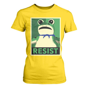 Frog Resist Poster Graphic T Shirt For Women Portland Resistance Protest Minimalist TS02 Daisy Print Your Wear