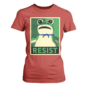 Frog Resist Poster Graphic T Shirt For Women Portland Resistance Protest Minimalist TS02 Red Print Your Wear