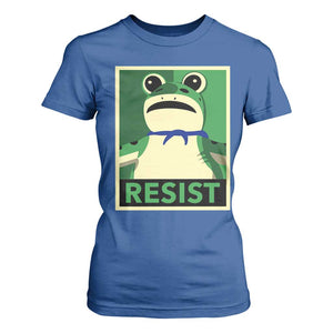 Frog Resist Poster Graphic T Shirt For Women Portland Resistance Protest Minimalist TS02 Royal Blue Print Your Wear