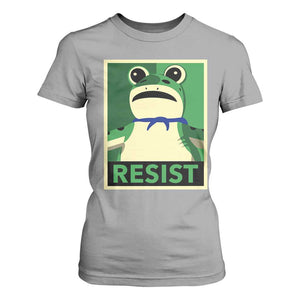 Frog Resist Poster Graphic T Shirt For Women Portland Resistance Protest Minimalist TS02 Sport Gray Print Your Wear
