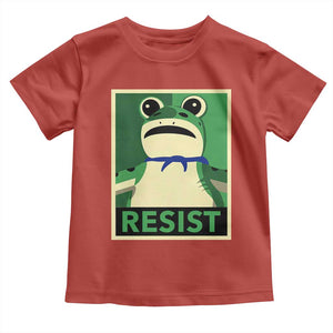 Frog Resist Poster Graphic Toddler T Shirt Portland Resistance Protest Minimalist TS02 Red Print Your Wear