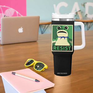 Frog Resist Poster Graphic Tumbler With Handle Portland Resistance Protest Minimalist TS02 Print Your Wear