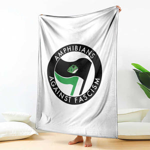 Amphibians Against Fascism Throw Blanket Anti-Fascist Frog Logo Portland Protest TS02 Print Your Wear