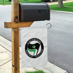 Amphibians Against Fascism Garden Flag Anti-Fascist Frog Logo Portland Protest TS02 Print Your Wear