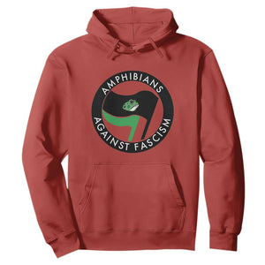 Amphibians Against Fascism Hoodie Anti-Fascist Frog Logo Portland Protest TS02 Red Print Your Wear