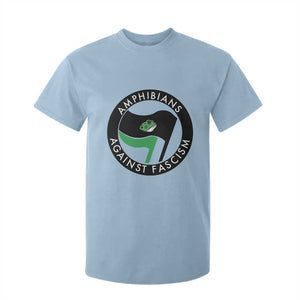 Amphibians Against Fascism T Shirt For Kid Anti-Fascist Frog Logo Portland Protest TS02 Light Blue Print Your Wear