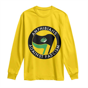 Amphibians Against Fascism Long Sleeve Shirt Anti-Fascist Frog Logo Portland Protest TS02 Daisy Print Your Wear