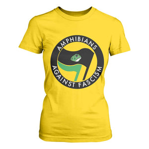 Amphibians Against Fascism T Shirt For Women Anti-Fascist Frog Logo Portland Protest TS02 Daisy Print Your Wear