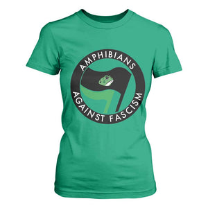 Amphibians Against Fascism T Shirt For Women Anti-Fascist Frog Logo Portland Protest TS02 Irish Green Print Your Wear