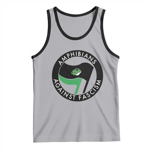 Amphibians Against Fascism Tank Top Anti-Fascist Frog Logo Portland Protest TS02 Athletic Heather Black Print Your Wear