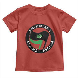 Amphibians Against Fascism Toddler T Shirt Anti-Fascist Frog Logo Portland Protest TS02 Red Print Your Wear