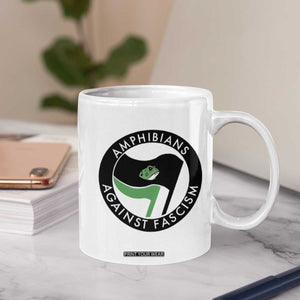 Amphibians Against Fascism Coffee Mug Anti-Fascist Frog Logo Portland Protest TS02 Print Your Wear