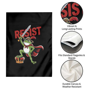Sword Wielding Frog Resistance Garden Flag Resist Protest No Kings TS02 Print Your Wear