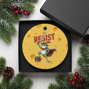 Sword Wielding Frog Resistance Ceramic Ornament Resist Protest No Kings TS02 1pc Yellow Cheese Print Your Wear