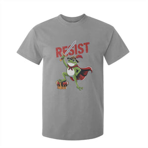 Sword Wielding Frog Resistance T Shirt For Kid Resist Protest No Kings TS02 Sport Gray Print Your Wear