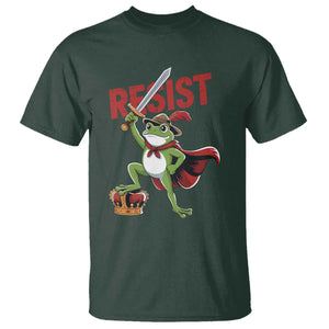 Sword Wielding Frog Resistance T Shirt Resist Protest No Kings TS02 Dark Forest Green Print Your Wear