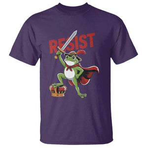 Sword Wielding Frog Resistance T Shirt Resist Protest No Kings TS02 Purple Print Your Wear