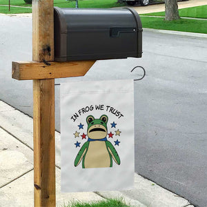 In Frog We Trust Garden Flag Patriotic Portland Frogs Protest American Flag TS02 Print Your Wear