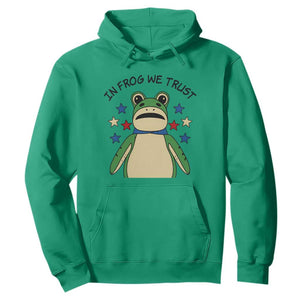 In Frog We Trust Hoodie Patriotic Portland Frogs Protest American Flag TS02 Irish Green Print Your Wear