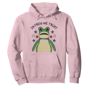 In Frog We Trust Hoodie Patriotic Portland Frogs Protest American Flag TS02 Light Pink Print Your Wear
