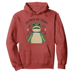 In Frog We Trust Hoodie Patriotic Portland Frogs Protest American Flag TS02 Red Print Your Wear