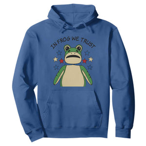 In Frog We Trust Hoodie Patriotic Portland Frogs Protest American Flag TS02 Royal Blue Print Your Wear