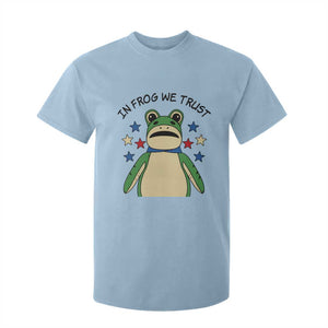 In Frog We Trust T Shirt For Kid Patriotic Portland Frogs Protest American Flag TS02 Light Blue Print Your Wear