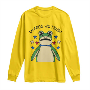 In Frog We Trust Long Sleeve Shirt Patriotic Portland Frogs Protest American Flag TS02 Daisy Print Your Wear