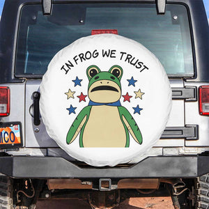 In Frog We Trust Spare Tire Cover Patriotic Portland Frogs Protest American Flag TS02 No hole White Print Your Wear