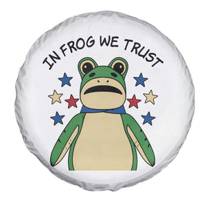 In Frog We Trust Spare Tire Cover Patriotic Portland Frogs Protest American Flag TS02 Print Your Wear