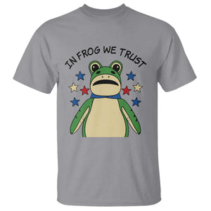 In Frog We Trust T Shirt Patriotic Portland Frogs Protest American Flag TS02 Sport Gray Print Your Wear