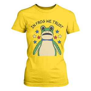 In Frog We Trust T Shirt For Women Patriotic Portland Frogs Protest American Flag TS02 Daisy Print Your Wear