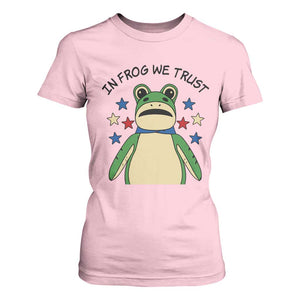 In Frog We Trust T Shirt For Women Patriotic Portland Frogs Protest American Flag TS02 Light Pink Print Your Wear